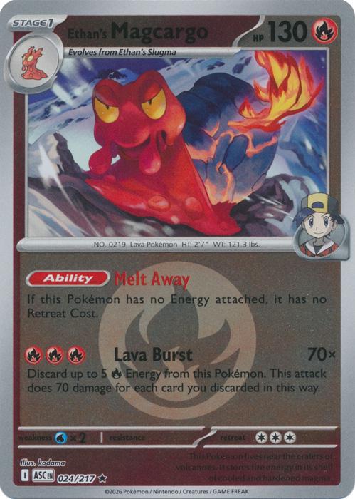 Ascended Heroes Ethan's Magcargo [Energy] Pokémon card